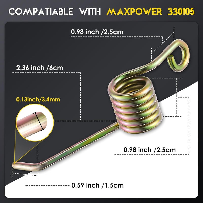 Feekoon 4 Pack Universal Power Rake Replacement Springs Compatible with Maxpower 330105, Dethatcher Springs Compatible with Maxpower Arnold 16 Inch Dethatching Mower Blade for Most Lawn Mower - Image 2